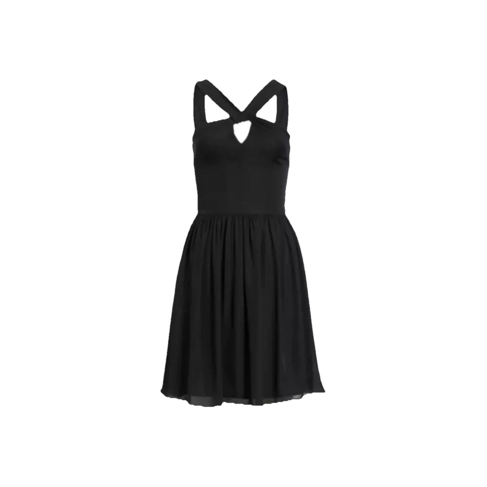 L'AGENCE Valleta Black Silk Fit & Flare Sleeveless Dress Size 4